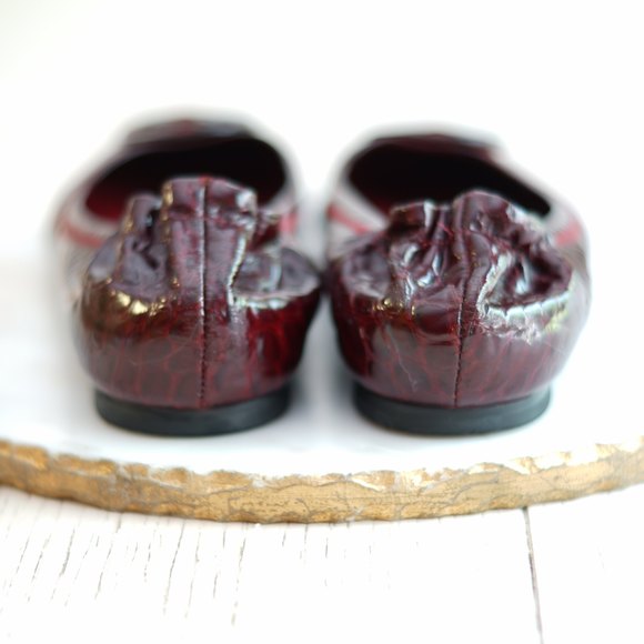 Tory Burch Burgundy Flats - Picture 5 of 8